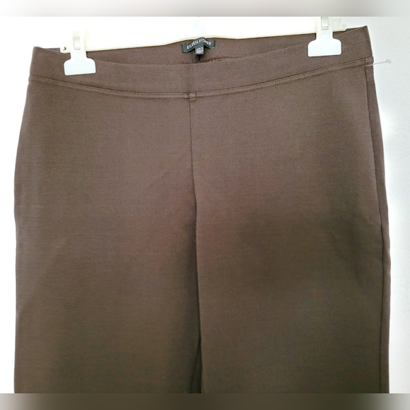 Eileen Fisher Women's Pull On Comfy Business/Office Pants Stretch Rayon Brown M - Picture 9 of 16